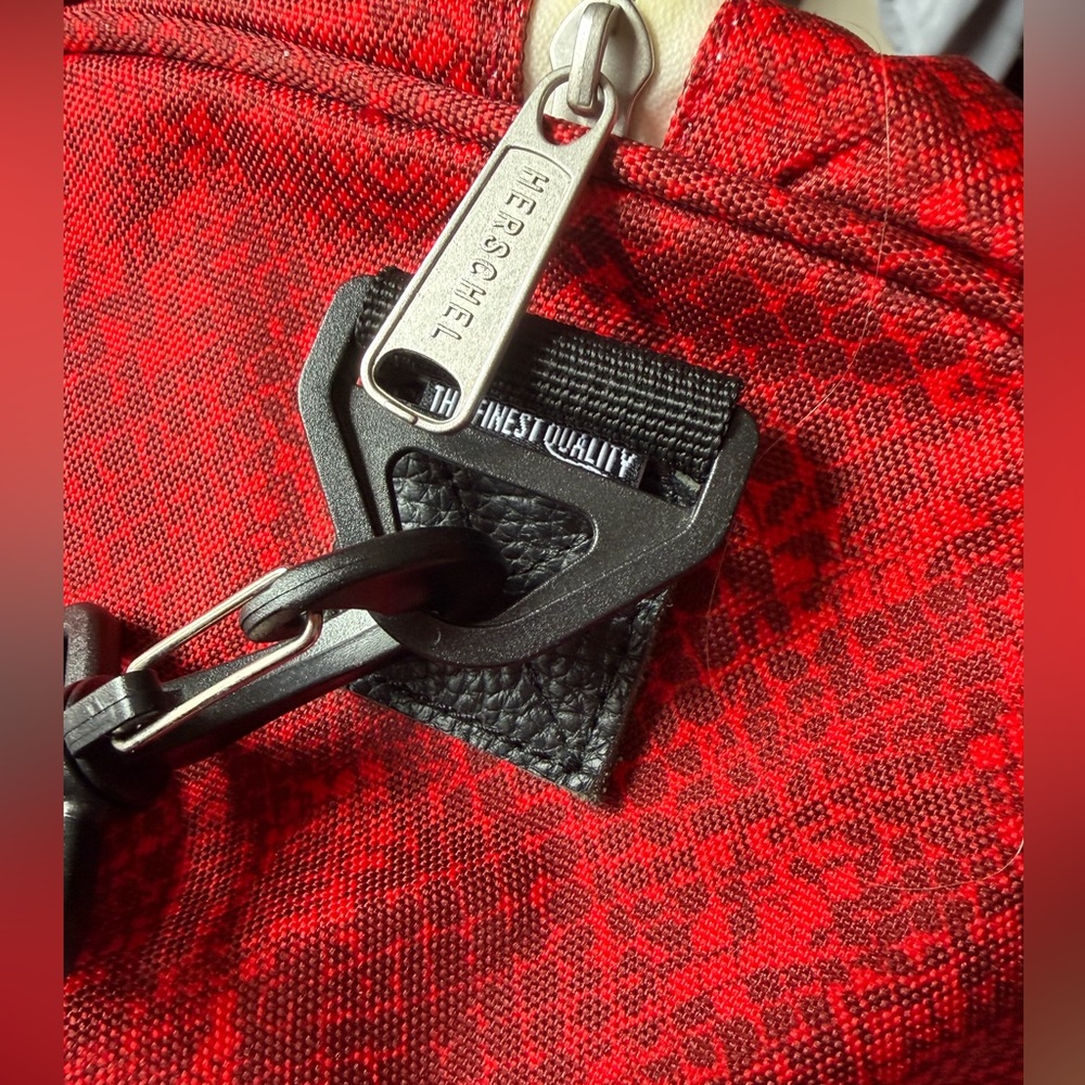 Herschel Red Snakeprint Duffle Bag - Picture 8 of 11